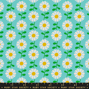 Ruby Star Society - Flowerland - Field of Flowers Turquoise