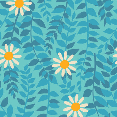 Ruby Star Society - Flowerland - Daisies Turquoise