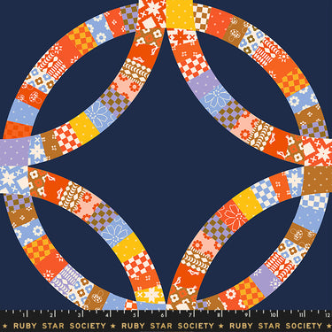 Ruby Star Society - Honey - Double Wedding Ring Navy