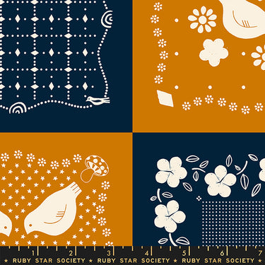 Ruby Star Society - Sugar Maple - Birdseed Panel Navy