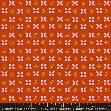 Ruby Star Society - Sugar Maple - Block Print Cayenne