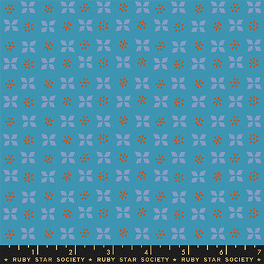 Ruby Star Society - Sugar Maple - Block Print Vintage Blue