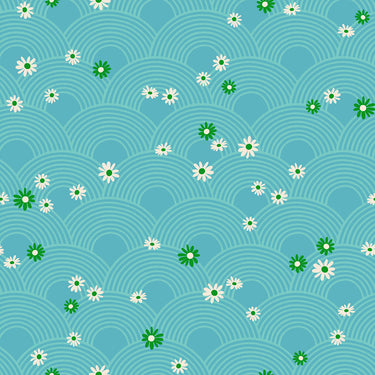 Ruby Star Society - Rise And Shine - Meadow Floral Turquoise