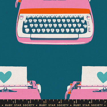 Ruby Star Society - Best Day Ever - Canvas Typewriters Teal