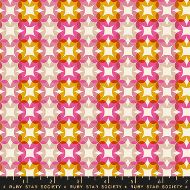 Ruby Star Society - Woodland Park - Flower Plaid Raspberry