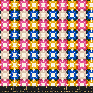 Ruby Star Society - Woodland Park - Flower Plaid Blue Ribbon