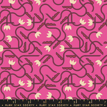 Ruby Star Society - Woodland Park - That One Flower Print Raspberry