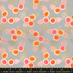 Ruby Star Society - Purl - Embroidered Floral Steel