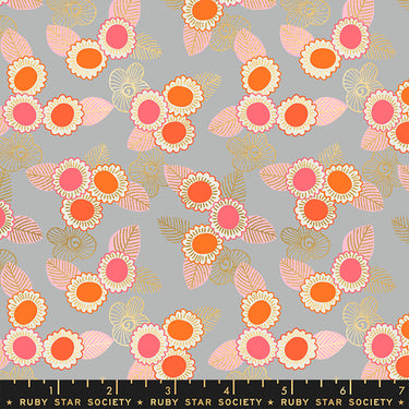 Ruby Star Society - Purl - Embroidered Floral Steel