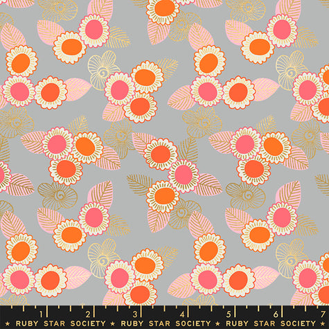 Ruby Star Society - Purl - Embroidered Floral Steel