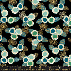 Ruby Star Society - Purl - Embroidered Floral Black