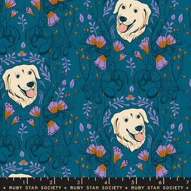 Ruby Star Society - Dog Park - Golden Garden Teal