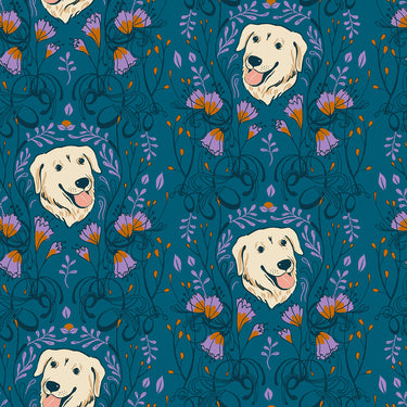 Ruby Star Society - Dog Park - Golden Garden Teal