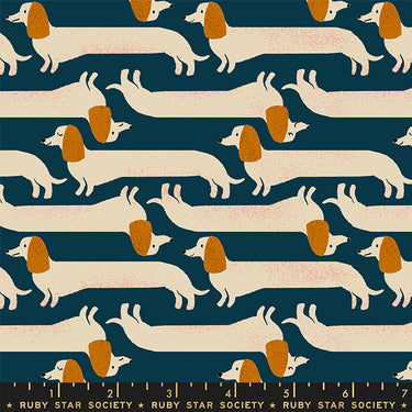 Ruby Star Society - Dog Park - Long Dog Teal Navy