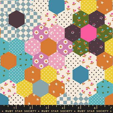 Ruby Star Society - Catnap - Flower Garden Turquoise