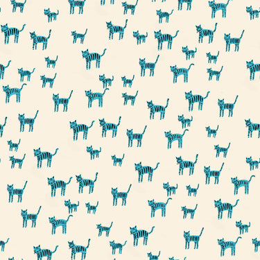 Ruby Star Society - Catnap - Tiger Stripes Turquoise