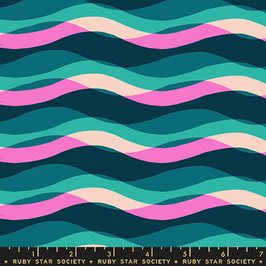 Ruby Star Society - Poolside Too - Poolside Waves Peacock - PRE-ORDER DUE MAY