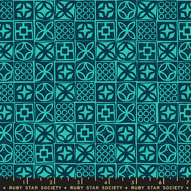 Ruby Star Society - Poolside Too - Architectural Blocks Peacock - PRE-ORDER DUE MAY