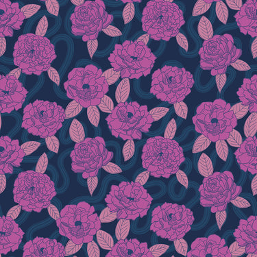Ruby Star Society - Verbena - Peonies Navy