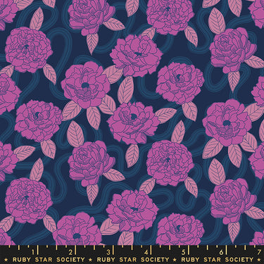 Ruby Star Society - Verbena - Peonies Navy
