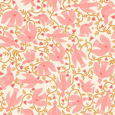 Ruby Star Society - Endpaper by Jen Hewett - Hummingbirds Natural - 11" Bolt End