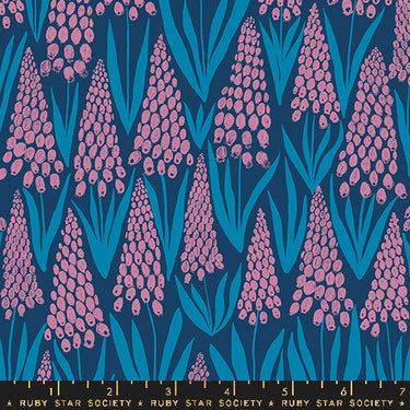 Ruby Star Society - Endpaper by Jen Hewett - Muscari Bluebell
