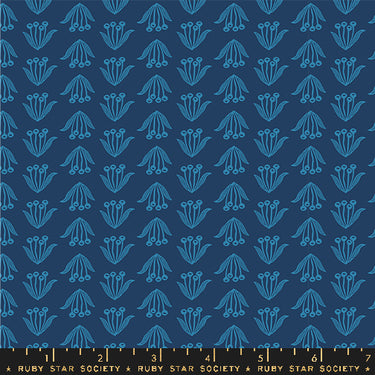 Ruby Star Society - Endpaper by Jen Hewett - Crocus Bluebell