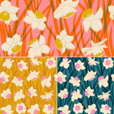 Ruby Star Society - Reverie - Daffodils Fat Quarter Bundle - 3 FQs