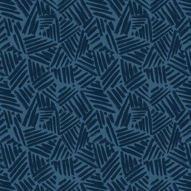 Hajime by Stuart Hillard - Brushstrokes Dark Blue