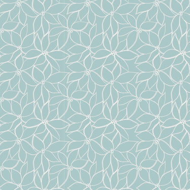 Hajime by Stuart Hillard - Linear Flower Light Blue