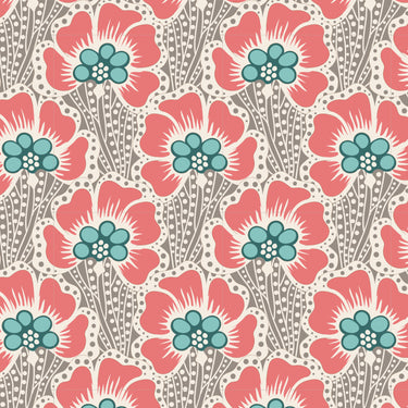 Cotton Beach by Tilda - Ocean Flower Grey
