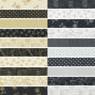 Whispers Metallic - Complete FQ Bundle - 20 Fat Quarters, 2 FQs Free!