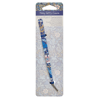 Hobby Gift - Woodblock Floral Morris Fine Point Tweezers