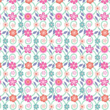 Bungalow - Floral Trellis White