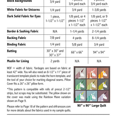 Elizabeth Hartman - Lisa The Unicorn Quilt Pattern