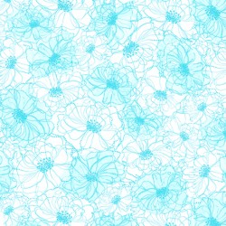 Rachel - Sketched Floral Turquoise
