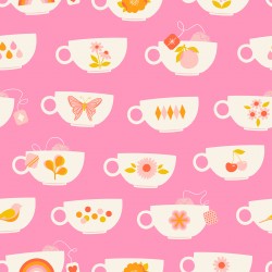 Ruby Star Society - Camellia - Tea Cups Flamingo - PRE-ORDER DUE DECEMBER