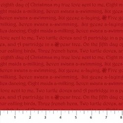 12 Days Of Christmas - Red Text