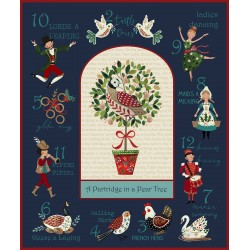 12 Days Of Christmas - Wallhanging Panel - 1 Remaining 