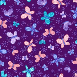 Sparkle Like A Unicorn - Butterflies Dark Purple