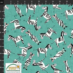 Coco's Safari - Zebras Turquoise