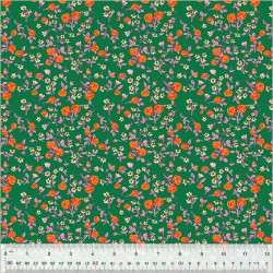 Heather Ross By Hand - Mousy Floral Emerald Heather Ross By Hand - Mousy Floral Emerald