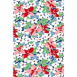 Hi Di Ho - Large Floral Navy Red