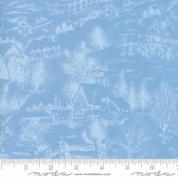 Forest Frost Favorites - Light Blue Scenic Glitter - 30" Bolt End