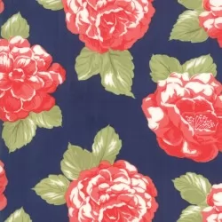 Early Bird - Blooms Navy - 1 Cut FQ