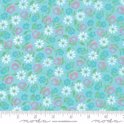 Good Day - Bursting Blooms Aqua Turquoise