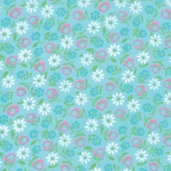 Good Day - Bursting Blooms Aqua Turquoise