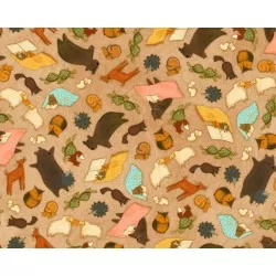 Reading Together by Santoro - Tan Animal Toss