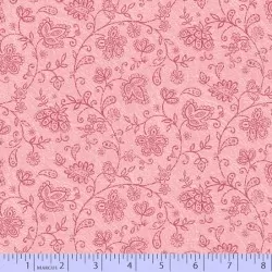 Soulful Shades - Floral Vine on Pink - 1 Cut FQ