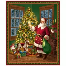 Santa and Christmas Tree Panel